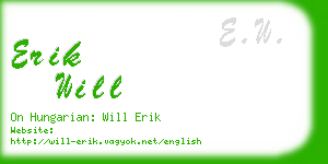 erik will business card